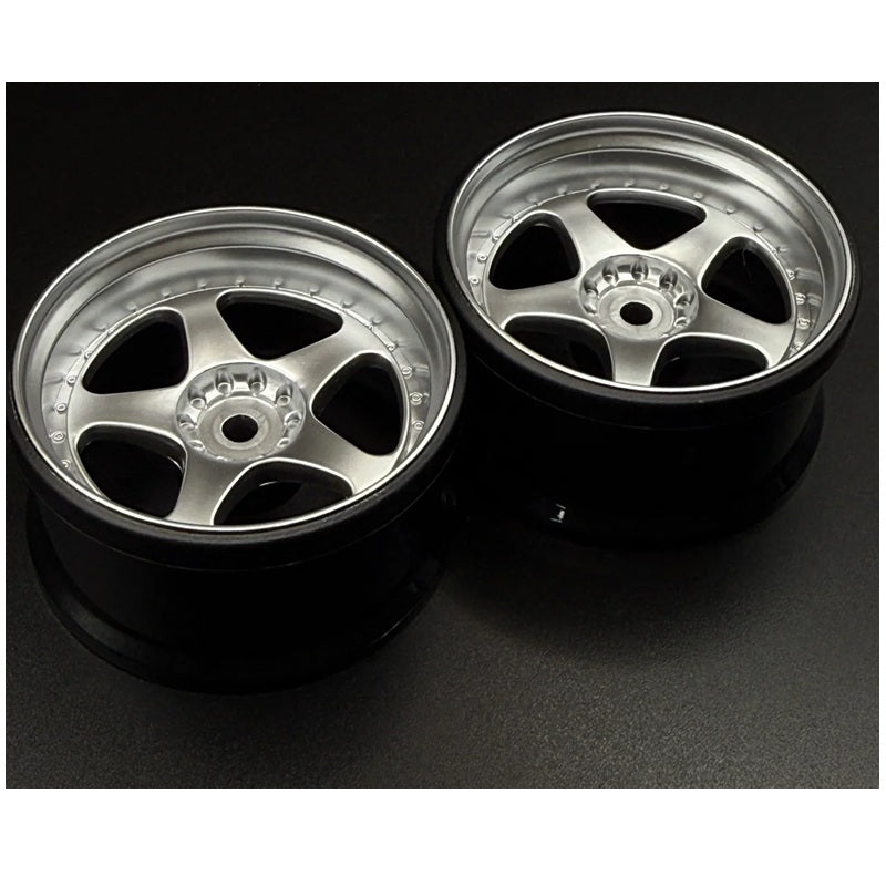 Scale Reflex NIZ 5 - Star Multipiece Style 1 - 10 Silver Rims, 6mm Offset