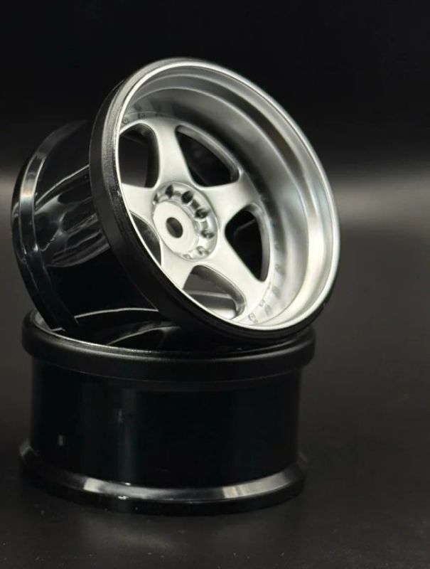 Scale Reflex NIZ 5 - Star Multipiece Style 1 - 10 Silver Rims, 8mm Offset