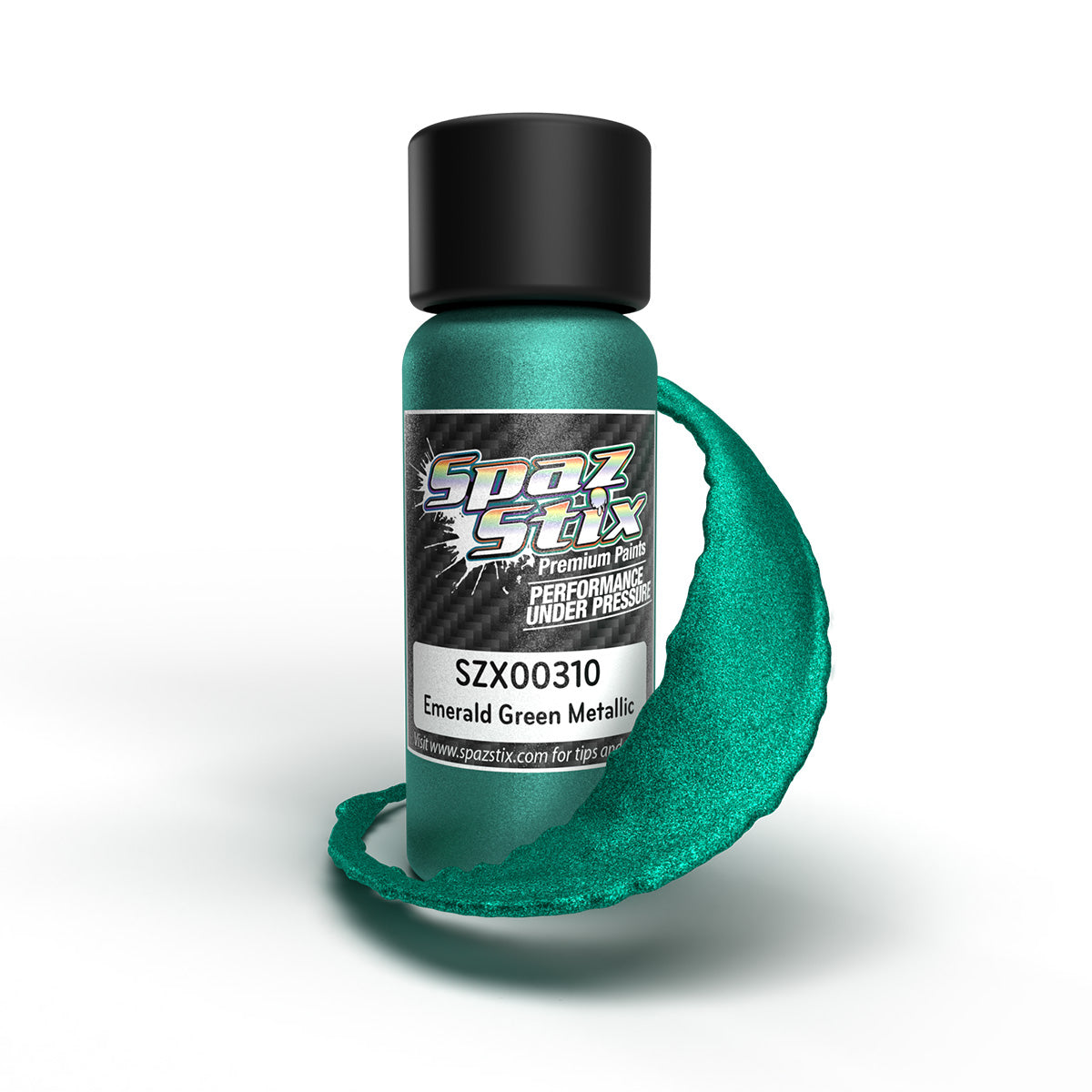 Spaz Stix Emerald Green Metallic Airbrush Ready Paint 2oz