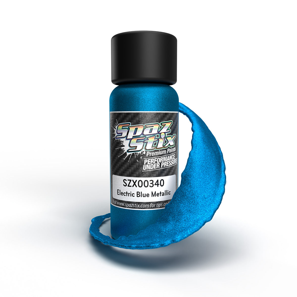Spaz Stix Electric Blue Metallic Airbrush Ready Paint 2oz