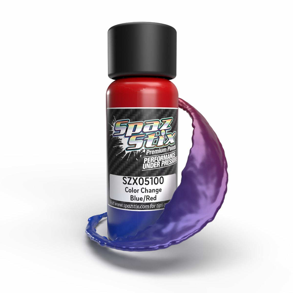 Spaz Stix Color Change Airbrush Paint, Blue/Red, 2oz Bottle 05100