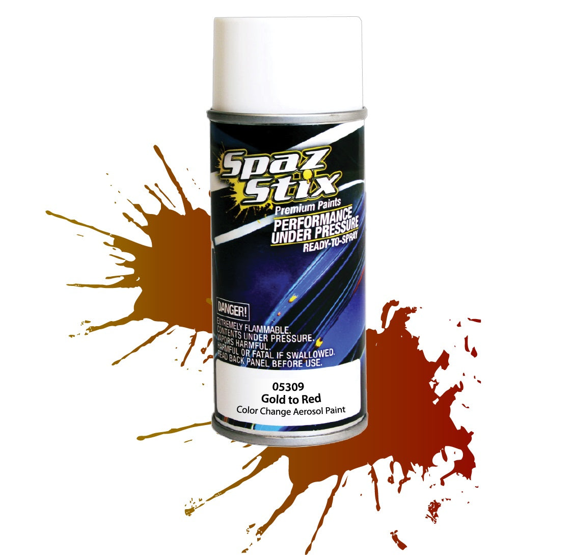 Spaz Stix COLOR CHANGING PAINT GOLD TO RED AEROSOL 3.5OZ Default Title