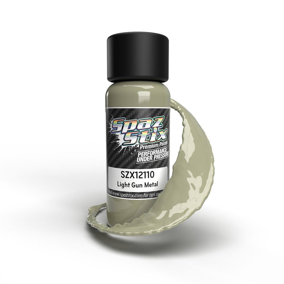 Spaz Stix Light Gun Metal Airbrush Ready Paint 2oz Bottle