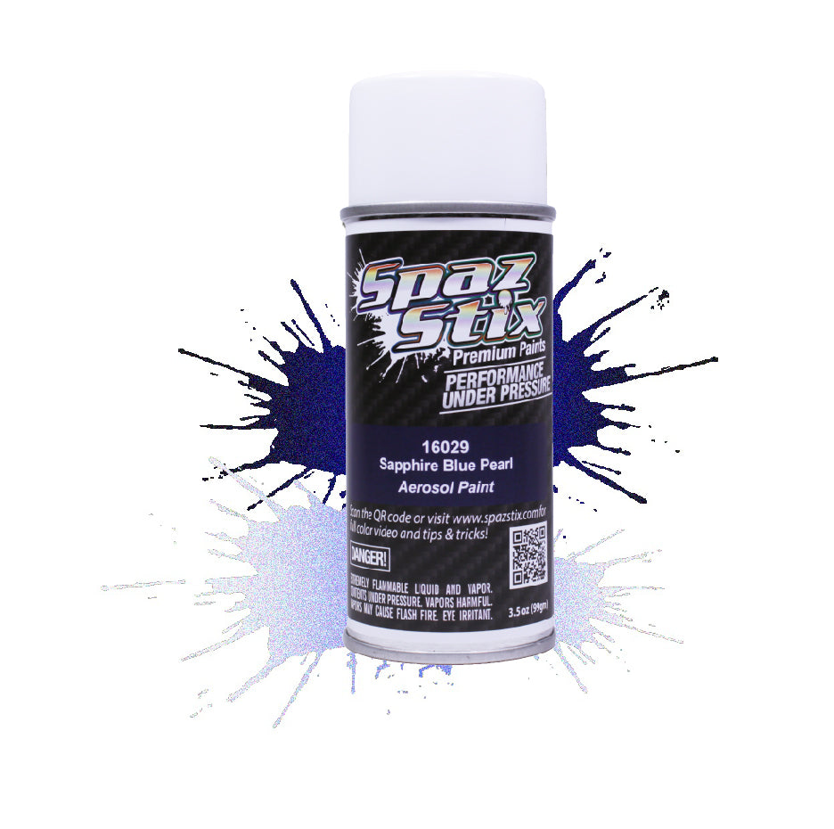 Spaz Stix Sapphire Blue Pearl Aerosol Paint 3.5oz - Iridescent RC Body Paint