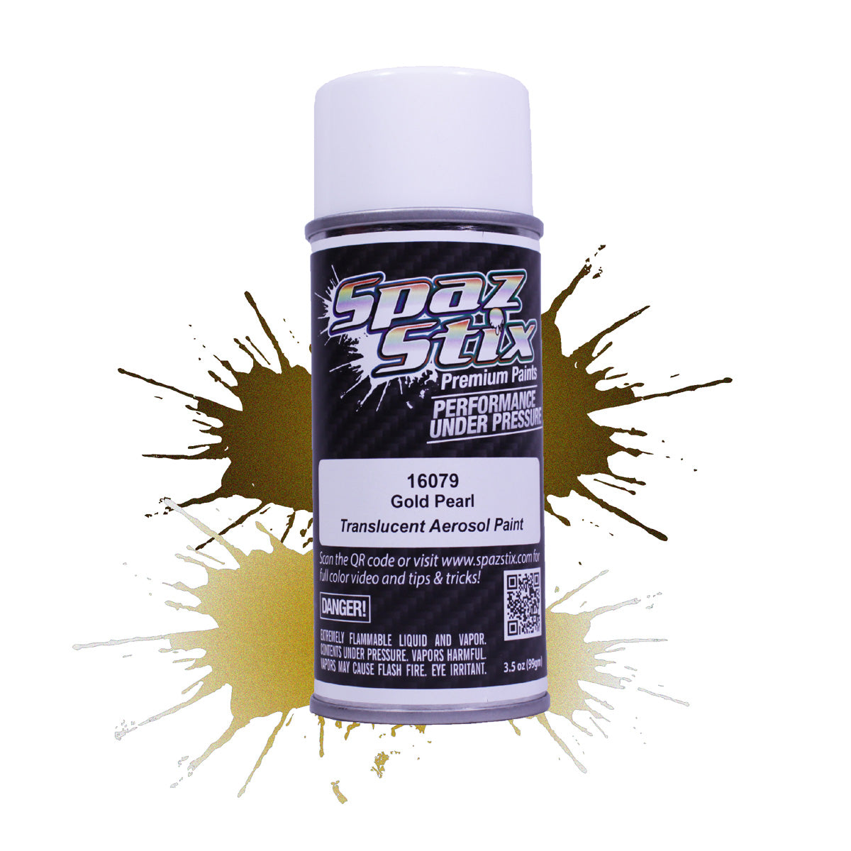 Spaz Stix Gold Pearl Aerosol Paint 3.5oz - Iridescent RC Body Paint