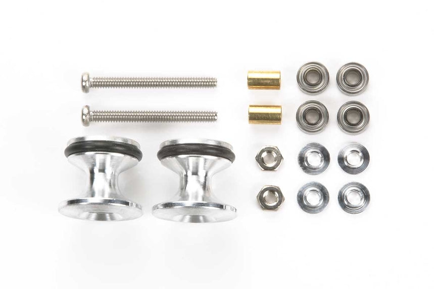 Tamiya Mini 4WD Double Aluminum Rollers with Rubber Rings 13-12mm Set