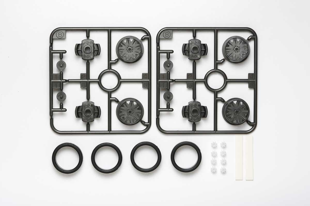 Tamiya Mini 4WD Low Profile Tire & One-Way Wheel Set