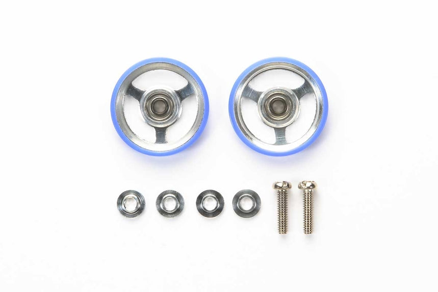 Tamiya Mini 4WD 17mm Aluminum Rollers with Plastic Rings Low Friction Set