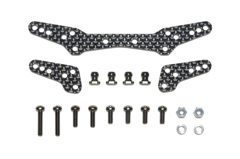 Tamiya DT-04 Carbon Damper Stay Set Front Rear Upgrade