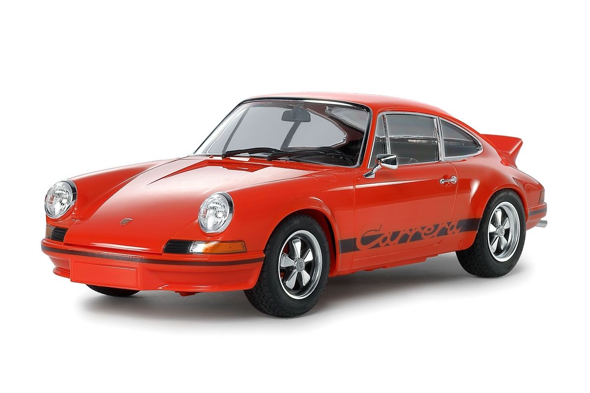 Tamiya 1/24 Porsche 911 Carrera RS 2.7 (Red) CLIC LOC Plastic Model Kit – Cement-Free, Pre-Colored Parts