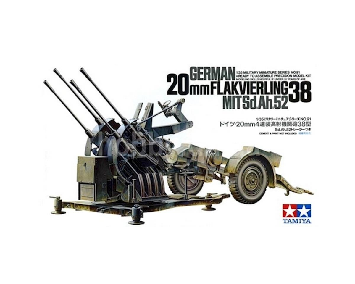 Tamiya 1/35 German Flakvierling 38 Quad 20mm Anti-Aircraft Gun Plastic Model Kit