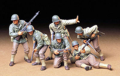 Tamiya 1/35 US Army Assault Infantry Set WWII Plastic Model Figures