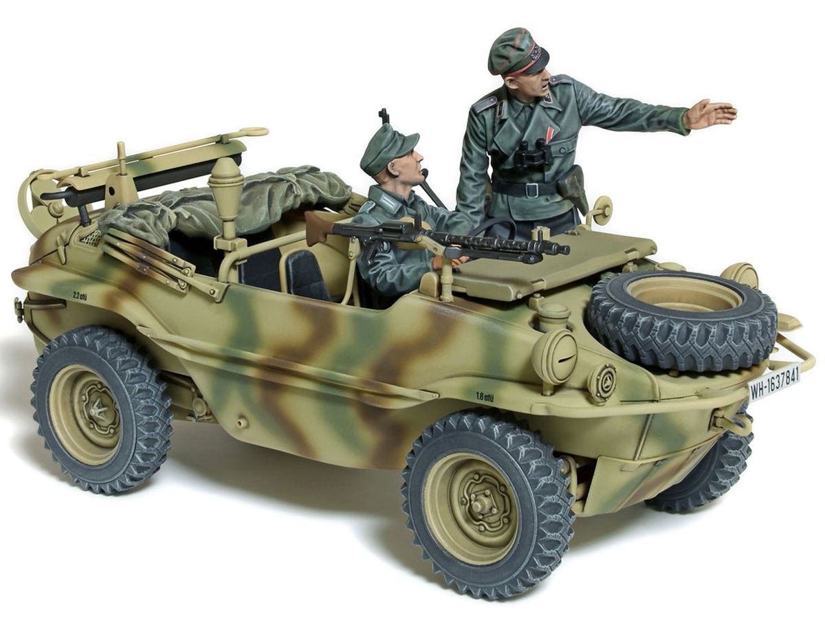 Tamiya 1/35 German Schwimmwagen Type 166 Wide Wheel WWII Amphibious Vehicle Kit