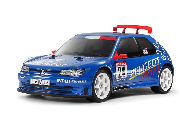 Tamiya 1/10 R/C Peugeot 306 Maxi, Blue Painted Body, (BT-01) 47513