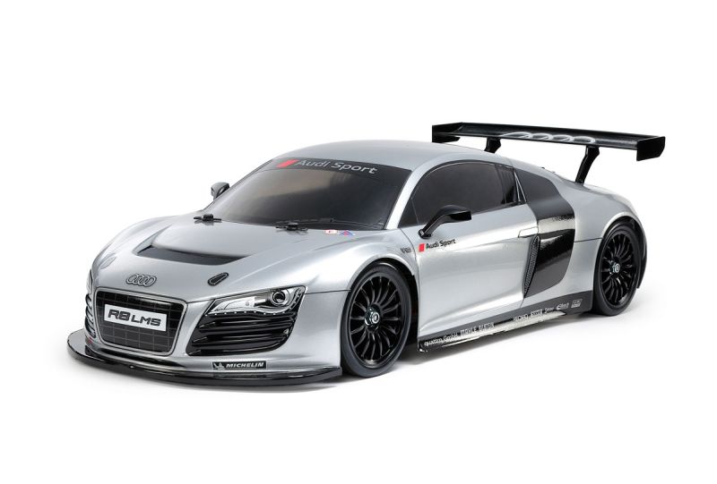 Tamiya 1/10 R/C Audi R8 LMS 2008 (Silver Painted Body) (TT-02) 47517