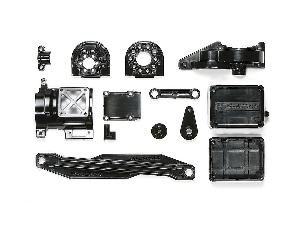 Tamiya TT-02 D Parts Motor Mount Gear Cover & Battery Strap