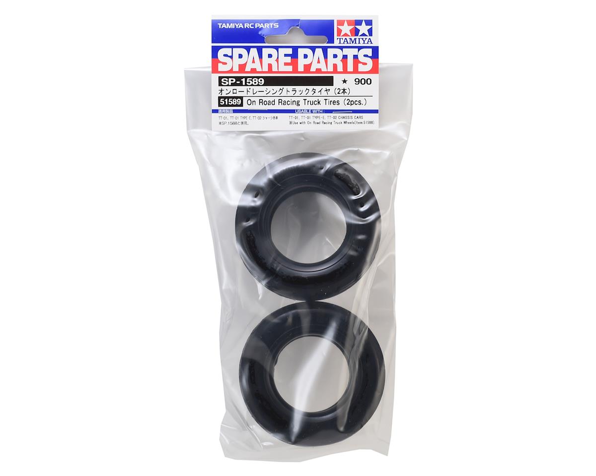 Tamiya On-Road Racing Truck Tires 70mm for MAN TGS Semi-Trucks (2pcs)