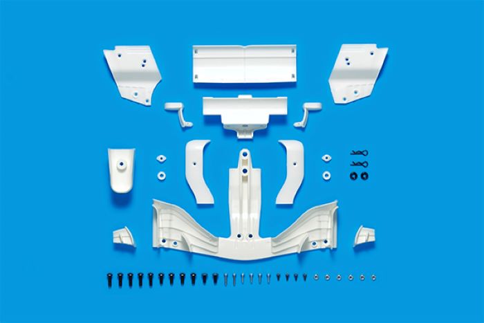 Tamiya F104 Wing Set White 2017 Design for 1/10 Scale Formula Cars