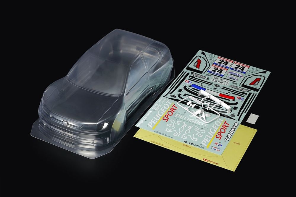 Tamiya 1/10 RC Peugeot 306 Maxi Rally Clear Body Set Shell