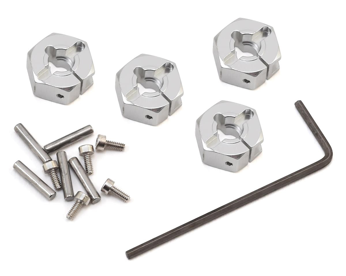 Tamiya Clamp Type Aluminum Wheel Hub 6mm Blue Anodized (4pcs)