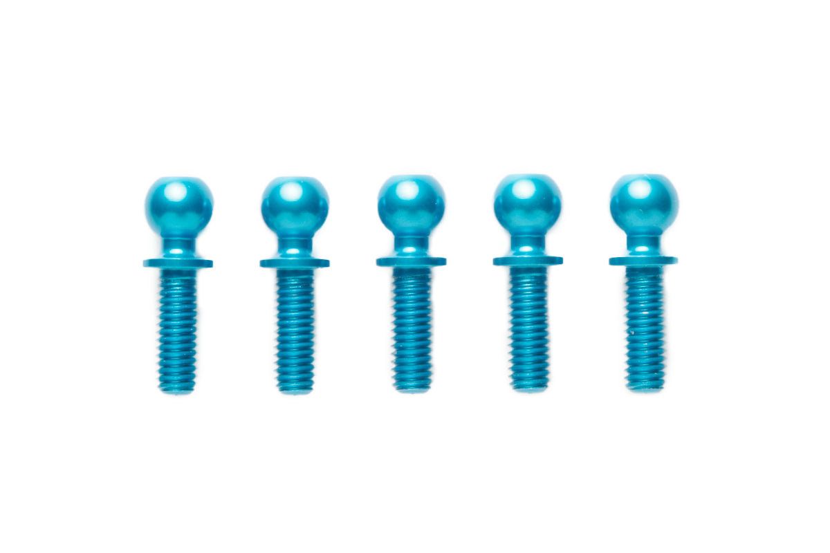 Tamiya 5x8mm Aluminum Hex Head Ball Connector Blue Anodized (5pcs)