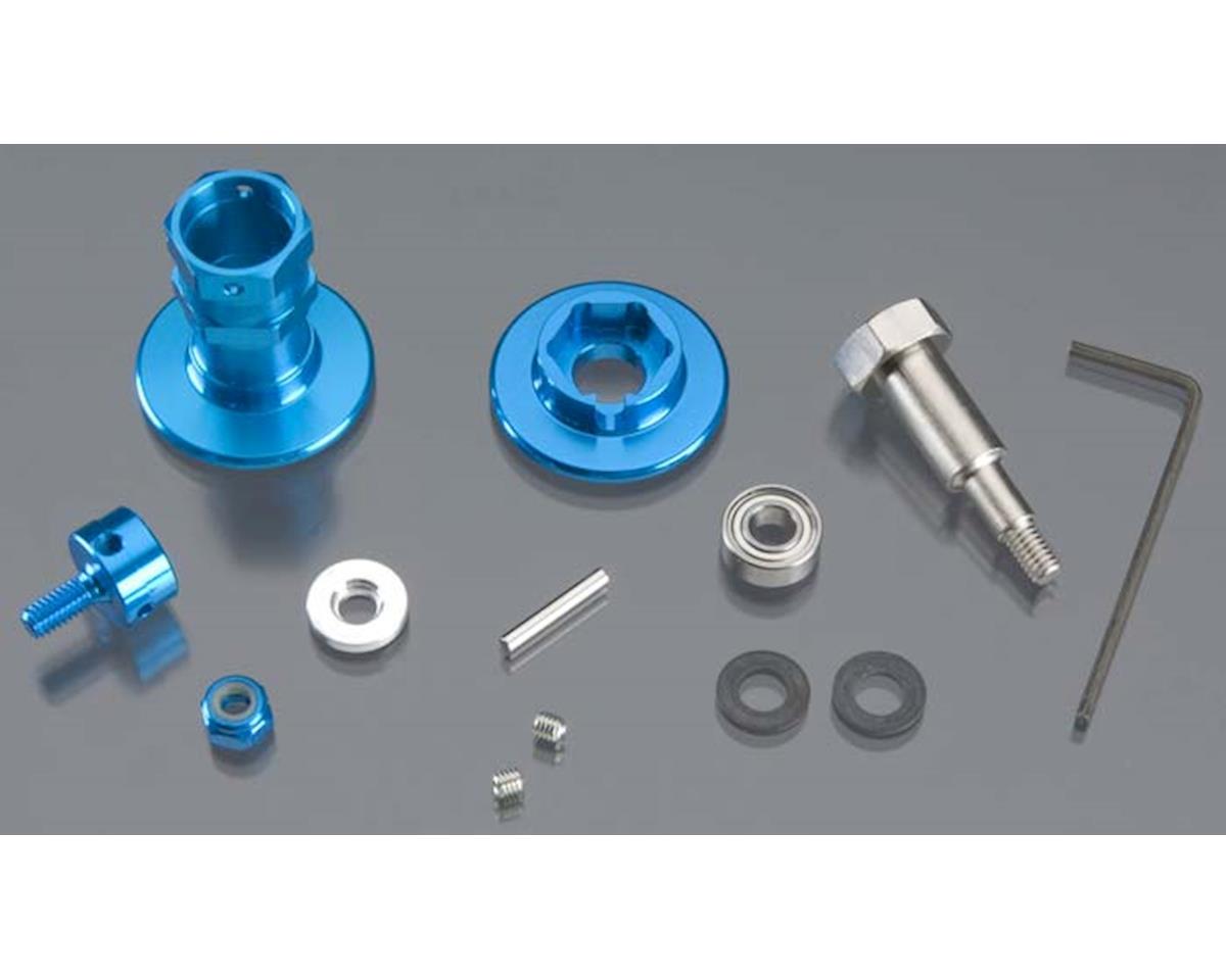 Tamiya F104 Aluminum Differential Housing Set Blue Anodized