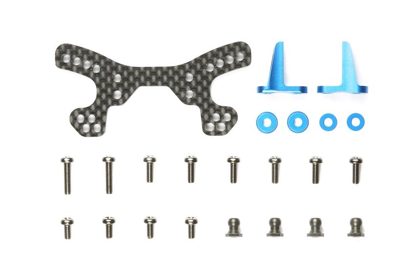 Tamiya DF-03Ra Carbon Front Damper Stay Set RC Upgrade Part