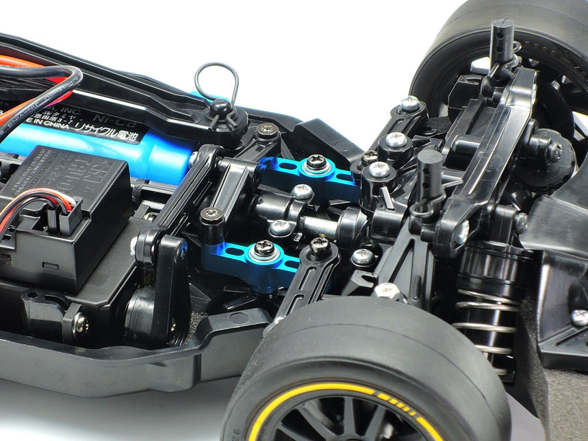Tamiya TT-02 Aluminum Racing Steering Set Blue Anodized Upgrade