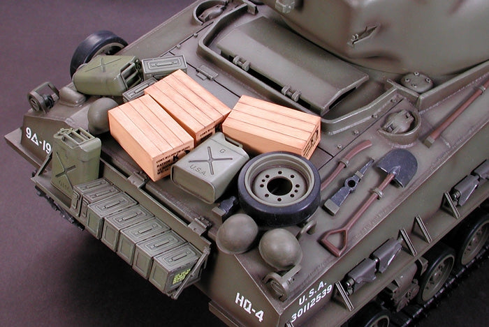 Tamiya M4 Sherman 105mm Howitzer Full-Option RC Tank Kit - 1/16 Scale 50th Anniversary