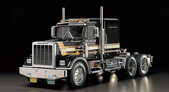 Tamiya King Hauler Black Edition RC Semi Truck Kit - 1/14 Scale 3-Speed Tractor