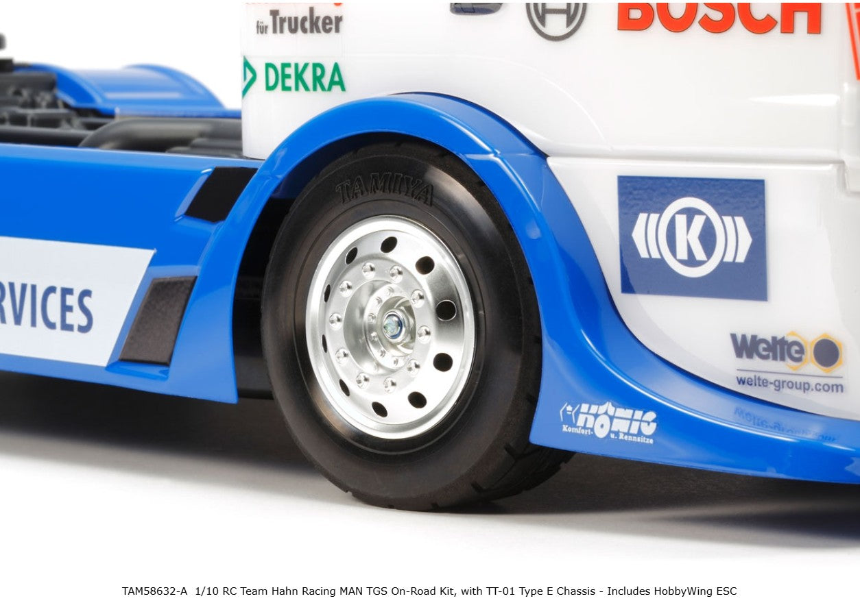 Tamiya 1/10 RC Team Hahn Racing MAN TGS On-Road Kit, w/ TT01 Type 58632