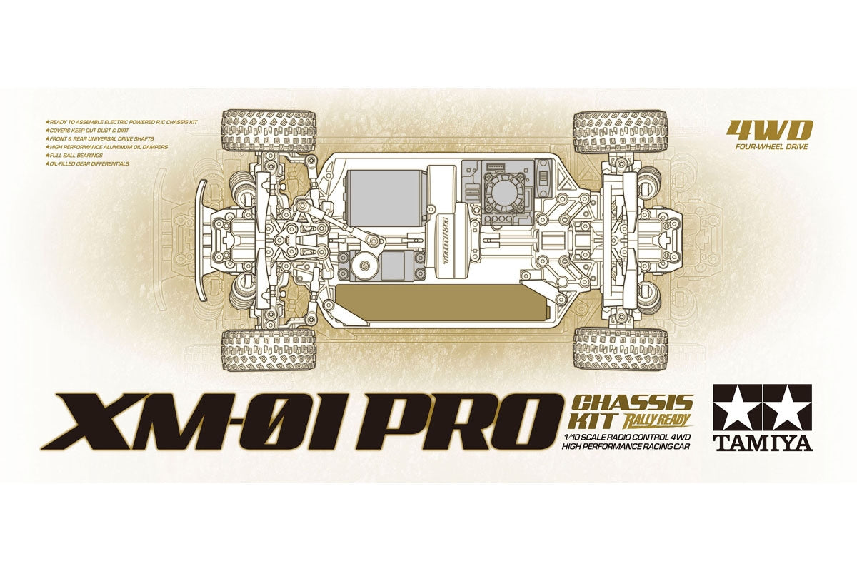 Tamiya XM-01 Pro 4WD Rally Chassis RC Kit - 1/10 M-Chassis Scale Competition Platform