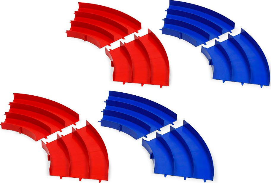 Tamiya Japan Cup Junior Circuit Curve Section Set Blue/Red 4 Pieces - view 2