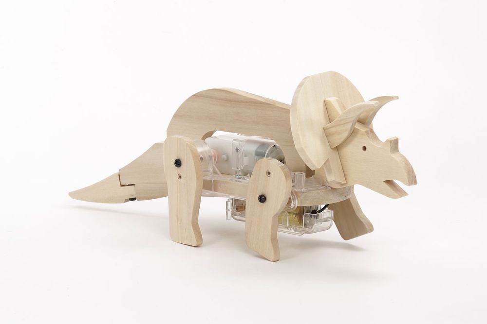 Tamiya Walking Triceratops Motorized Educational Dinosaur Model Kit