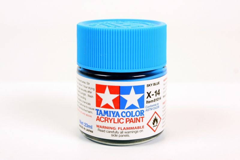 Tamiya Acrylic X-14 Sky Blue Paint, 23ml Bottle 81014