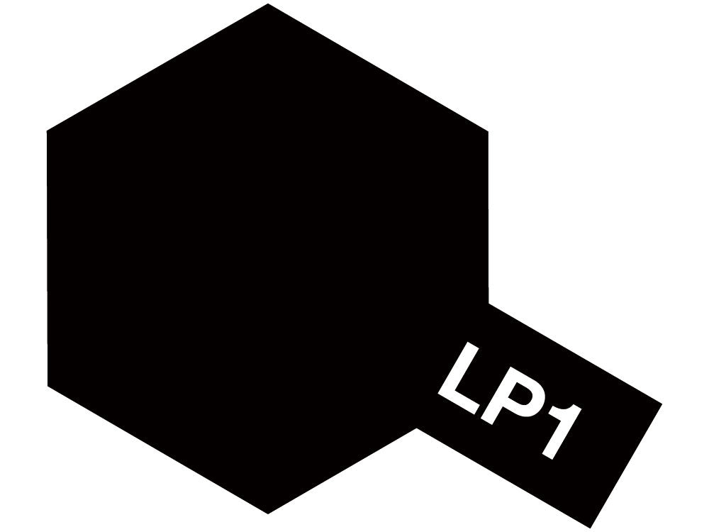 Tamiya LP-1 Black Lacquer Paint 10ml - Gloss Black Base Color