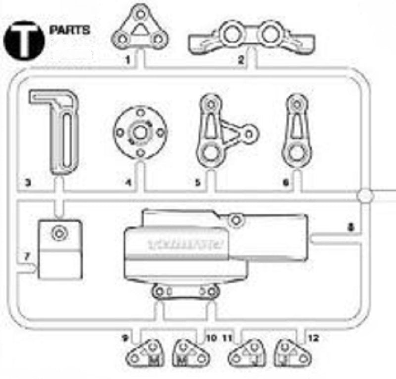 Tamiya RC T Parts Replacement Set for TC-01 Chassis