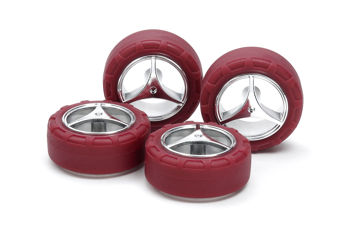 Tamiya Mini 4WD LF Small Narrow Tires 3-Spoke Wheels Super TZ Chassis