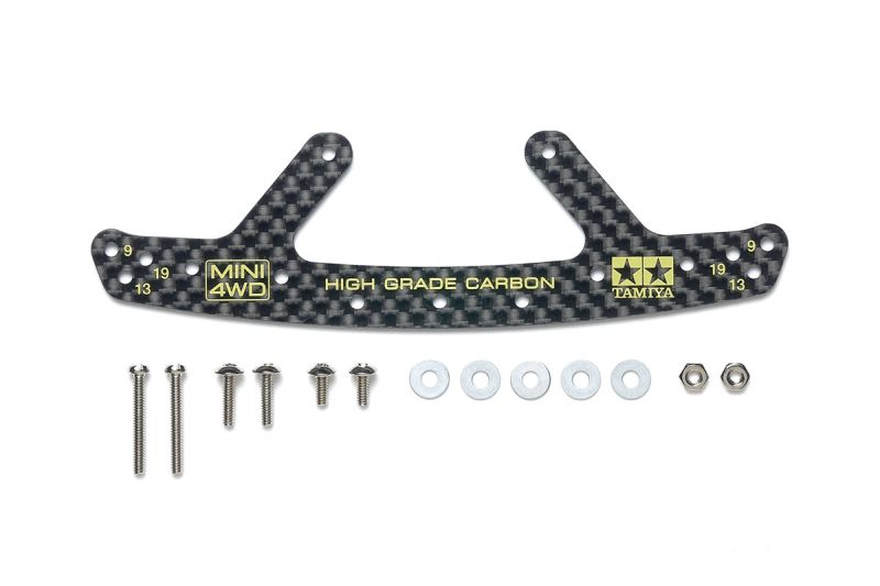 Tamiya Mini 4WD HG Carbon Front Bumper Plate 1.5mm Lightweight Upgrade