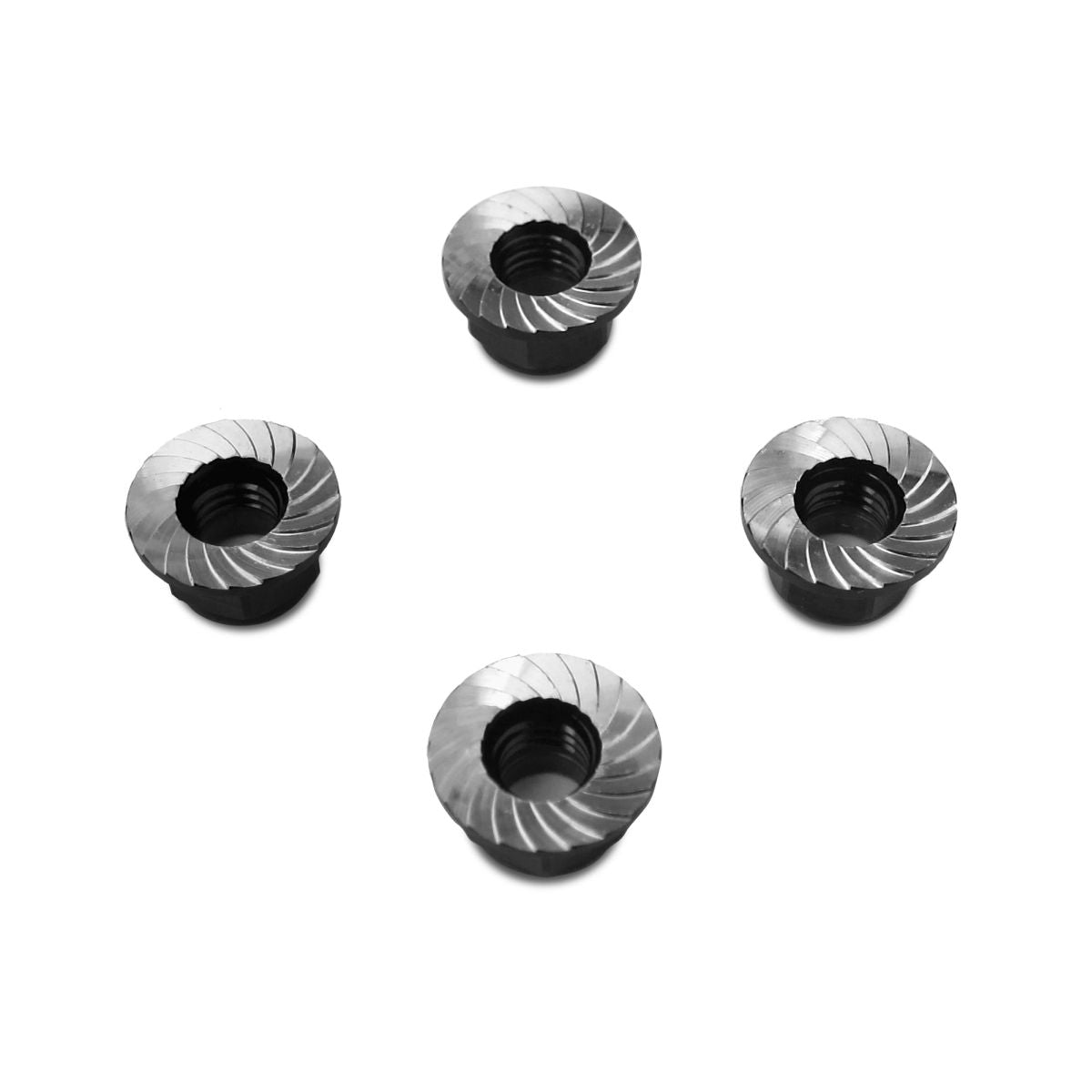 Tekno RC M5 Aluminum Flanged Serrated Locknuts, Black - image 2