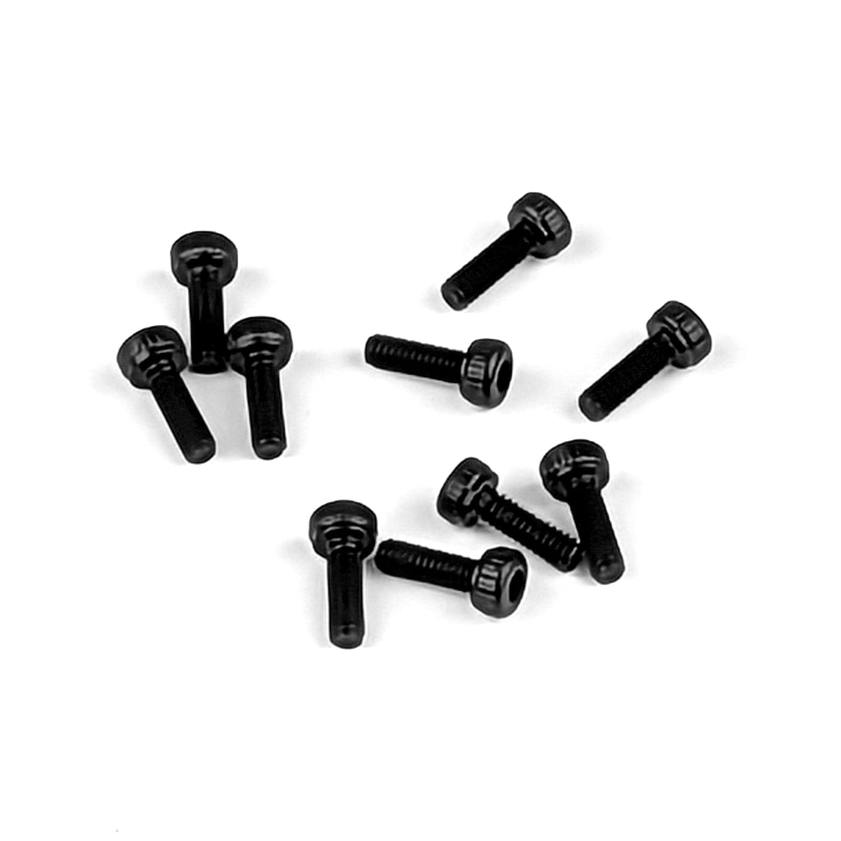 Tekno RC M2x6mm Black Cap Head Screws, 10pcs