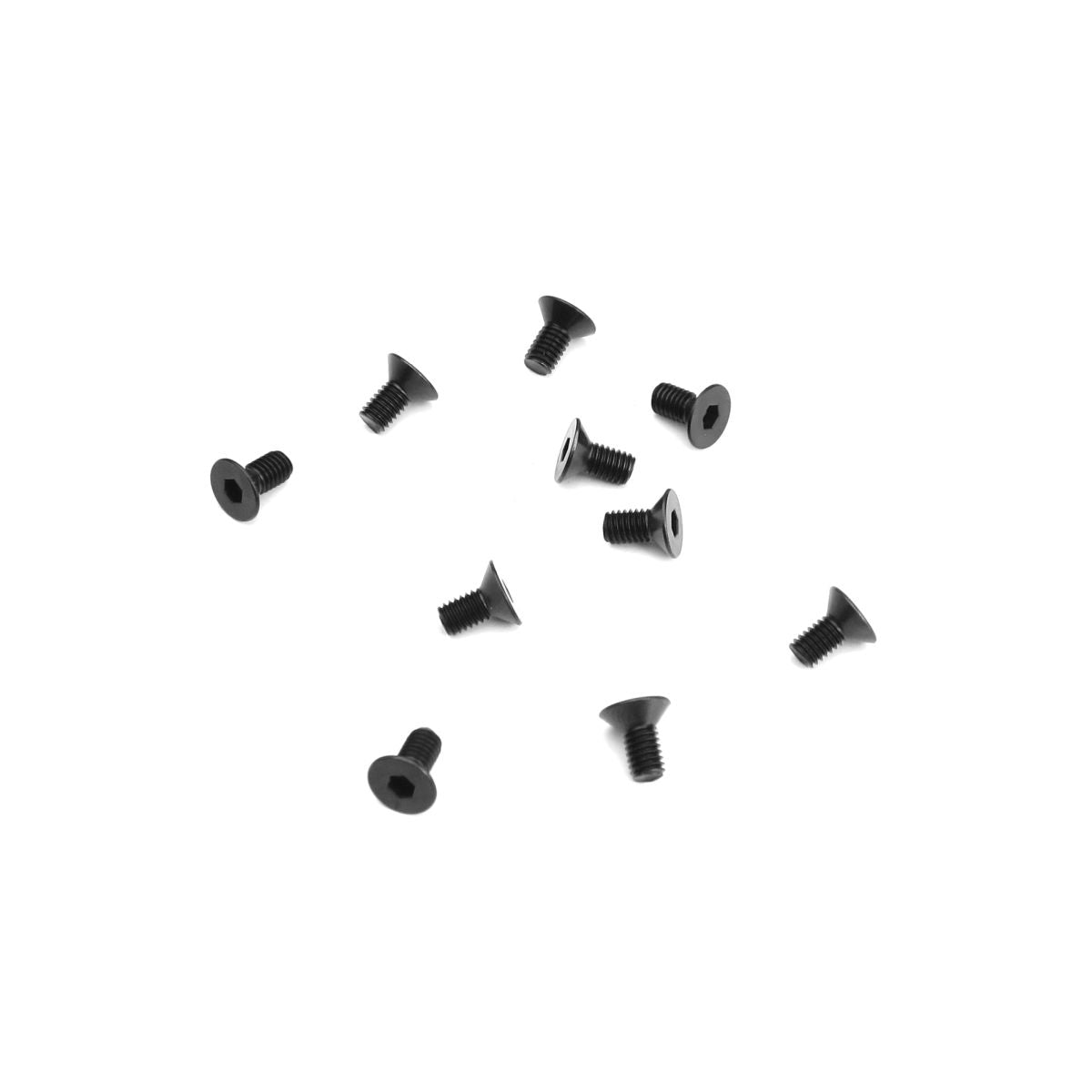 Tekno RC M3x6mm Flat Head Screws (Black, 10pcs)
