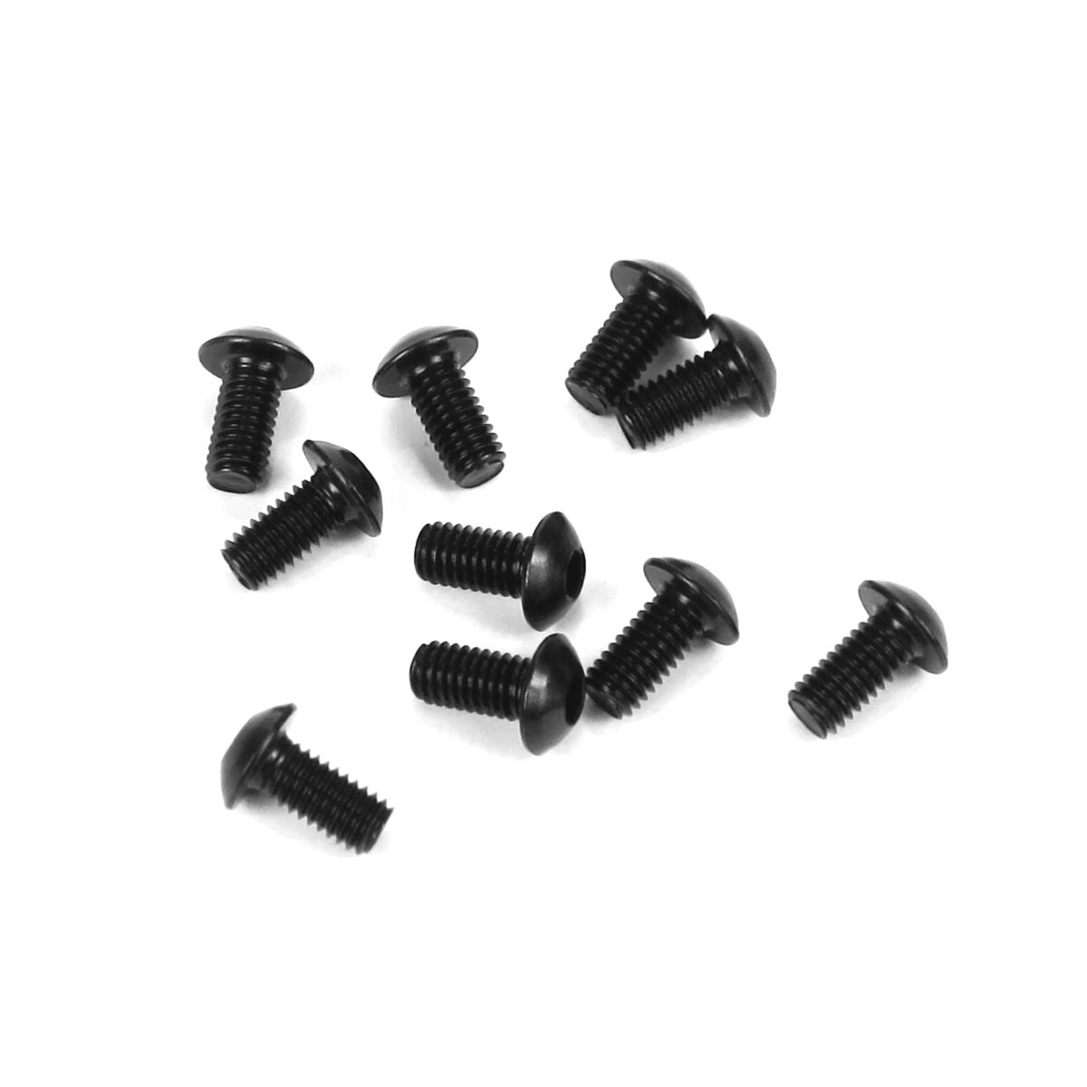 Tekno RC M3x6mm Button Head Screws, Black (10pcs)