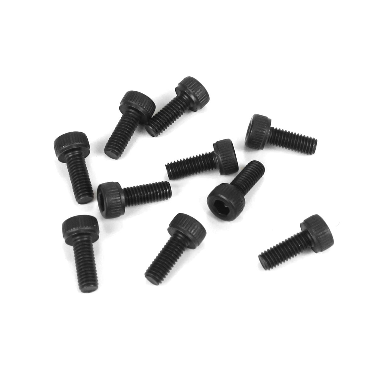 Tekno RC M3x8mm Black Cap Head Screws, 10pcs