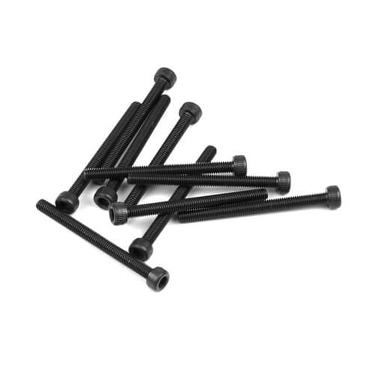 Tekno RC M3x35mm Black Cap Head Screws, 10pcs