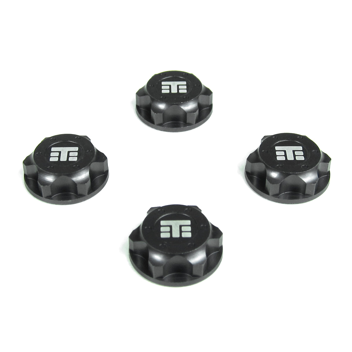Tekno RC 17mm Serrated Wheel Nuts, T Logo, 4pcs