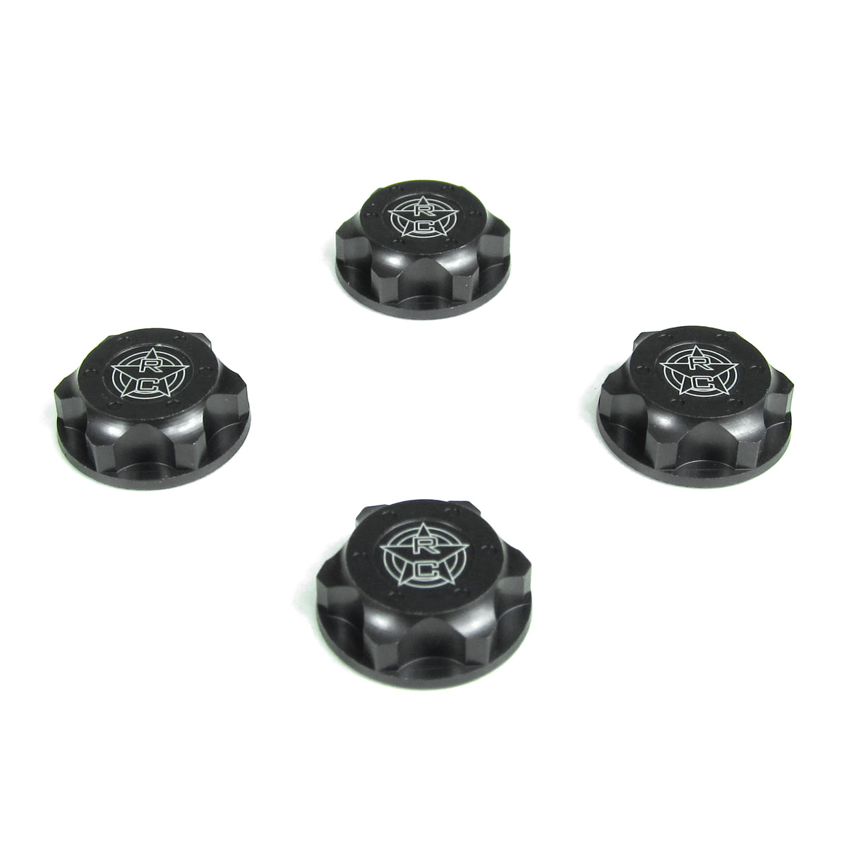 Tekno RC 17mm Serrated Wheel Nuts, RC Logo, 4pcs