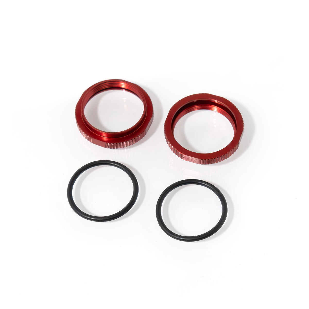 Tekno RC Short Aluminum Shock Adjustment Nuts Red