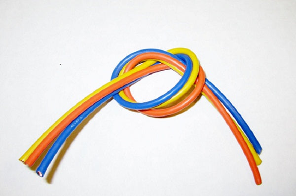 TQ Wire 13 Gauge Super Flexible Wire – Blue/Yellow/Orange, 1ft Each