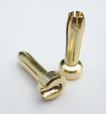 TQ Wire 4mm HD Male Bullets – Charger Side Gold, 18mm | RC Connectors